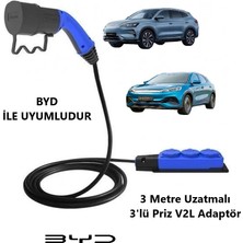 Bemis - Byd Elektrikli Araçlardan Güç Alın: V2L Adaptör (3 Metre Uzatmalı)