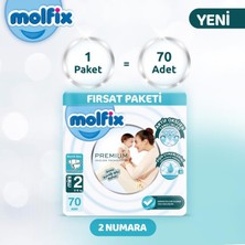 Molfix Premium Bebek Bezi Fırsat Paketi 2 Beden 3-6 kg 70 Adet