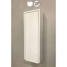 Özceden Çok Amaçlı Banyo Boy Dolabı 70 cm Mdf Parlak Beyaz