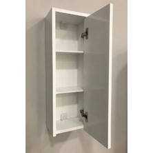 Özceden Çok Amaçlı Banyo Boy Dolabı 70 cm Mdf Parlak Beyaz