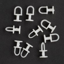 Loren Perde Düğmesi 10 Adet Yuvarlak Tabanlı