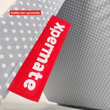 Xpermate Katlanır Yatak Yer Yatağı  Katlanır Sünger Yatak Misafir Yatağı 70X180X6 Gri Puantiyeli