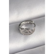 Clariss 316L Çelik Gümüş Renk Zirkon Taşlı Ay Yıldız Model Tragus Piercing