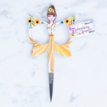 Loren Kelebek Modelli Desenli Makas Sarı - B4816. 6