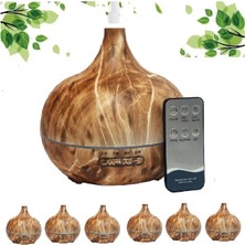 550 ml Aroma Difüzörü Buhar Ultrasonik 7 Renk LED Işıklı Aromatik Oda Kokusu Hava Nemlendirici