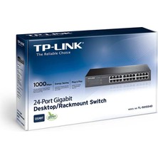 Tp-Link TL-SG1024D 24 Port 10-100-1000 Mbps Switch Çelik Kasa Rack Mount