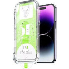 I-Stone Magıc Glass IPHONE 15 Uyumlu Full Platinum Otomatik Aparatlı Kırılmaz Cam/ekran Koruyucu