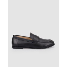 Cabani %100 Hakiki Deri Siyah Kadın Loafer