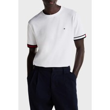 Tommy Hilfiger % 100 Pamuk Regular Fit Bisiklet Yaka T Shirt Erkek T Shirt MW0MW38078 Ybr