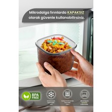 Mybox 12'li Set Etiketli Kare Erzak Saklama Kabı - Bakliyat Saklama Kutusu Baharatlık 4X(550-1200-1750 Ml)