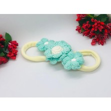 Bebek ve Çocuk Pofuduk Papatyalı Elastik Saç Bandı