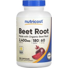 Nutricost Beet Root Organic 800 Mg 180 Kapsül