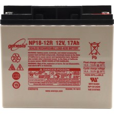 Enersys Genesis NP18-12R 12V 17AH Bakımsız Kuru Tip Agm Vrla Akü