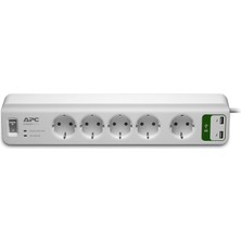 Schneider Electrıc PM5U-GR Apc 5'li Akım Korumalı Priz ve 2 USB Girişi