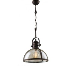 Avonni AV-5063-1BSY Siyah Boya Modern Avize E27 Metal Cam H: 80 cm, Ø: 30 cm