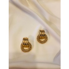 Deniz Accessories Gold Sarmal Küpe