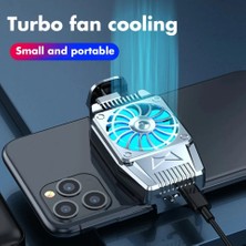 LED Işıklı Kablolu Telefon Soğutucu Oyun Hızlandırıcı Telefon Soğutucu Fan 4.6-6.5 Inç Uyumlu