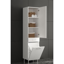 Özceden Boy Dolabı Sepetli 30 cm Mdf Banyo