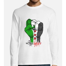 M.ç Store - Suriye Bayrağı Erkek - Kadın - Unisex Baskı Beyaz Sweatshirt