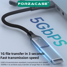 Forzacase 2in1 Multi Giriş Type-C ve Lightning Girişli USB 3.0 Otg Adaptörü - FC899