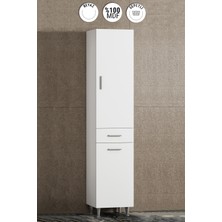 Banyo Boy Dolabı Çamaşır Sepetli 35 cm Mdf