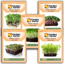 5 Paket Mikro Yeşillik Için Microgreen Organik Marul Lahana Yonca Bezelye Kırmızı Lahana Tohumu