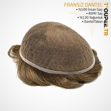 Toupee.tr TF7959 Fransız Dantel Erkekler İçin Protez Saç - Toupee For Men - Doğal Dalgalı İnsan Saçı - Remy Saç - %130 Saç Yoğunluklu - Saç Değiştirme Sistemi - Peruk Ce Rohs