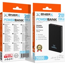 eNeRX Powerbank 20000 mAh 2.1 Amper ENR-P20C Siyah