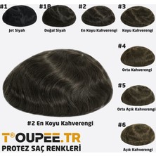 Toupee.tr DP7465 Bella Protez Saç - Erkekler İçin Protez Saç - Toupee For Men - Doğal Dalgalı İnsan Saçı - Remy Saç - Saç Yoğunluklu - Saç Değiştirme Sistemi - Peruk Saç Protezi Boyutu: 8X10" Ce Rohs