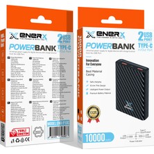 Enerx Powerbank 10000 Mah 2.1 Amper Siyah ENR-P10C