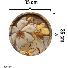 Gold Çiçekli Tepsi