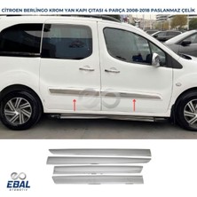 Ebal Oto Citroen Berlingo Krom Yan Kapı Çıtası 4 Parça 2008-2018 Paslanmaz Çelik