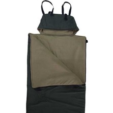Geniş Haki Uyku Tulumu(-25 ) Mikro Su Itici (215×95 Cm) 200 gr ELYAF/180 gr Polar Kamp&deprem