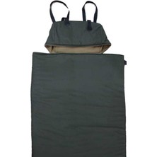 Geniş Haki Uyku Tulumu(-25 ) Mikro Su Itici (215×95 Cm) 200 gr ELYAF/180 gr Polar Kamp&deprem