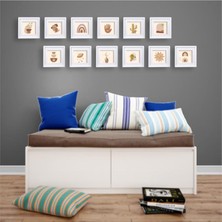 Sök-Tak Paspartolu Fotoğraf Çerçevesi 14X14 Kare Çerçeve 3'lü Paket(Fotoğrafsız) - Beyaz