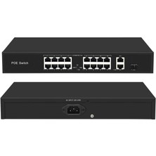 OPAX-1619 16 Port 10/100M Poe Switch +2 Port Gigabit Uplink +1 Gigabit Sfp Port 300W Rack Mount