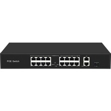 OPAX-1619 16 Port 10/100M Poe Switch +2 Port Gigabit Uplink +1 Gigabit Sfp Port 300W Rack Mount