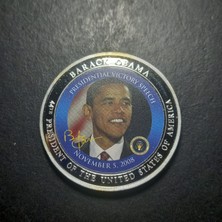 Escoines Koleksiyon 39963676AC028BCD75 Abd Barack Obama 2008 Hatıra Madalya 29GRAM 40MM