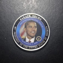 Escoines Koleksiyon 39963676AC028BCD75 Abd Barack Obama 2008 Hatıra Madalya 29GRAM 40MM
