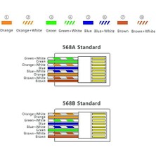 Derwell 100 Adet RJ45 Cat 5 Konnektör 8P8C Ethernet Jakı RJ45 Cat5 Konnektör Ethernet Kablo Sıkma Uç Fiş