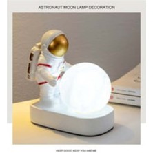 Çelik Ay Lamba Astronot Gece Lambası