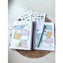 Steplanner 2025 Ajanda-2025 Tarihli Hayat PLANLAYICI-2025 Masa Takvimi-2 Sayfa Sticker-Bir Adet Tükenmez Kalem