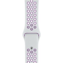 Piyasa Sepeti Apple Watch Series 5 40 MM Fileli Kordon Beyaz-Mor
