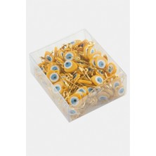 Feryal Kalp Nazar Boncuklu Çengel Iğne 100 Adet