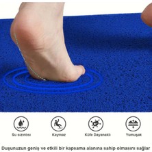 MR MİLREY Kıvırcık Banyo Paspası 50 x 50  cm  | Duşa Kabin Için Kaymaz ve Su Emici Islak Zemin Kıvırcık Paspası