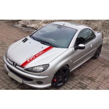 Marsilyan Peugeot 206 Sport Yazılı Ön Kaput Sticker Etiket Modeli