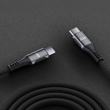 Juo 60W USB Type-C To Type-C Örgülü Pd Hızlı Şarj ve Data Kablosu 1 Metre