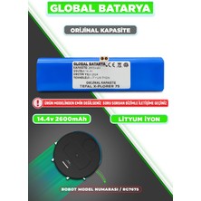 Global Batarya Tefal X-Plorer 75 Uyumlu Akıllı Robot Süpürge Bataryası 14.4V 2600MAH Li-Ion Pil ( Kapasite)