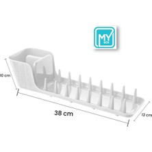 Mybox Simple Tezgah Üstü Bulaşıklık - Çok Amaçlı Düzenleyici Kaşıklık - Bardak Kurutmalık Bulaşık Sepeti