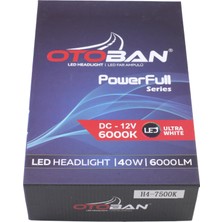 Otoban LED H4 Power Ful 25W 7500 K